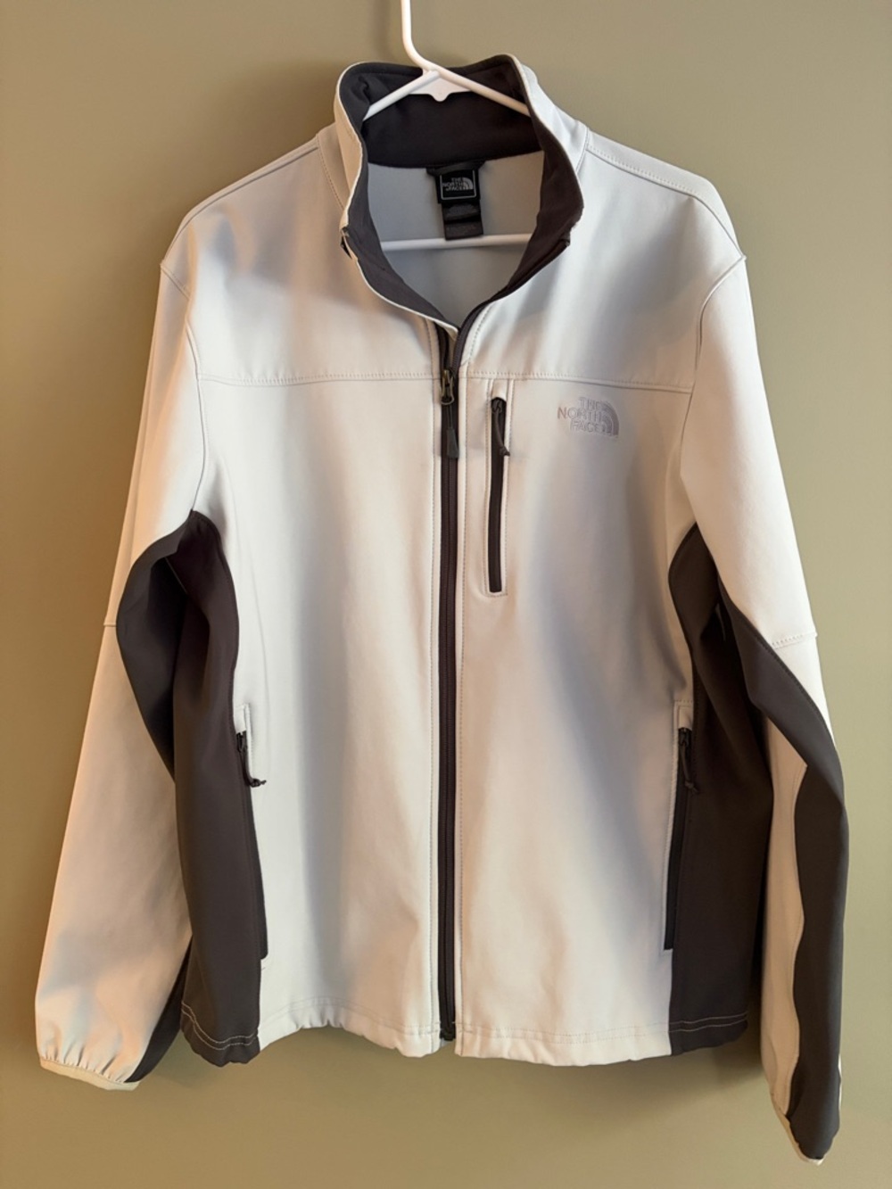 The North Face Men’s Light Gray and Dark Charcoal Performance Jacket